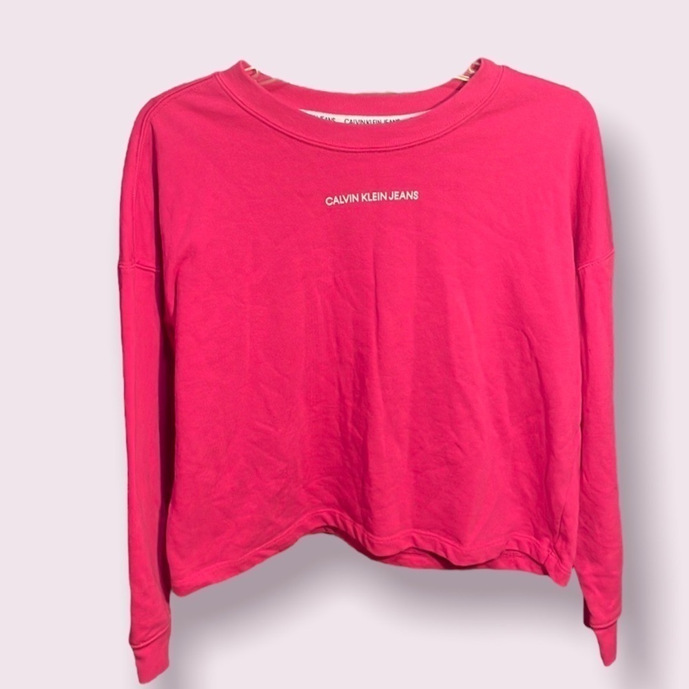 CALVIN Klein Pink Cropped Sweatshirt
